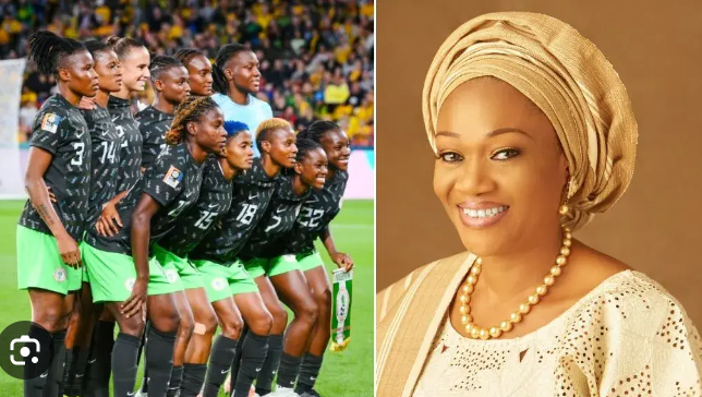 Remi Tinubu receives Super Falcons at Aso Rock Villa