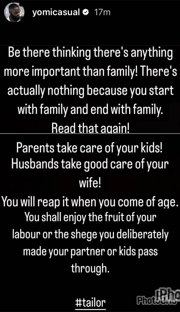 Yomi Casual has a MESSAGE for men & parents