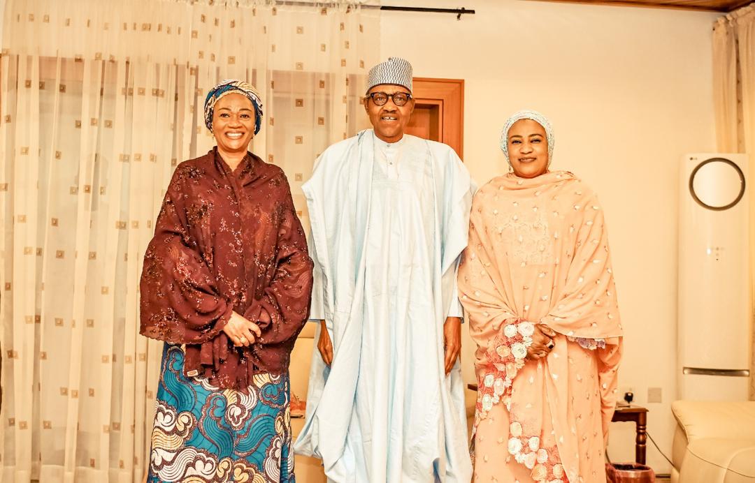 Remi Tinubu visits ex-President Buhari at home