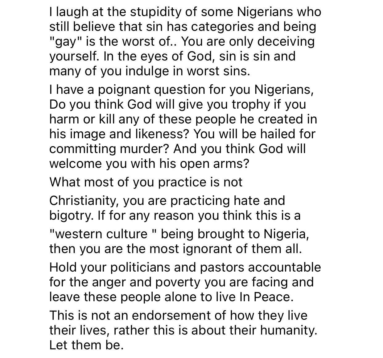 Arrested gay suspects didn’t kill, steal or harm anyone – Georgina Onuoha 