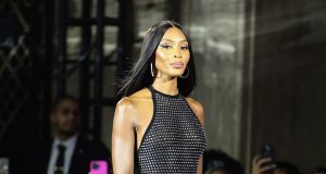 Naomi Campbell, 53, storms the runway in a SEE-THROUGH dress she designed Naomi Campbell, 53, storms the runway in a SEE-THROUGH dress she designed