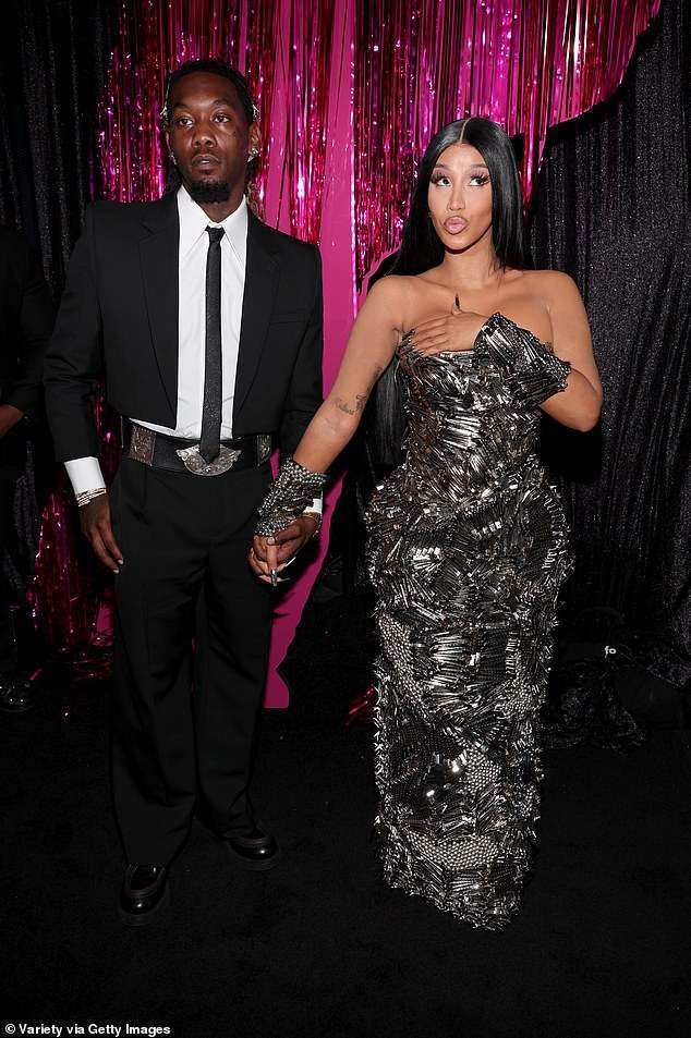 Cardi B shows off the elaborate floral spread husband got her for their sixth anniversary