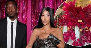 Cardi B shows off floral spread husband got her for their 6th wedding anniversary Cardi B shows off the elaborate floral spread husband got her for their sixth anniversary