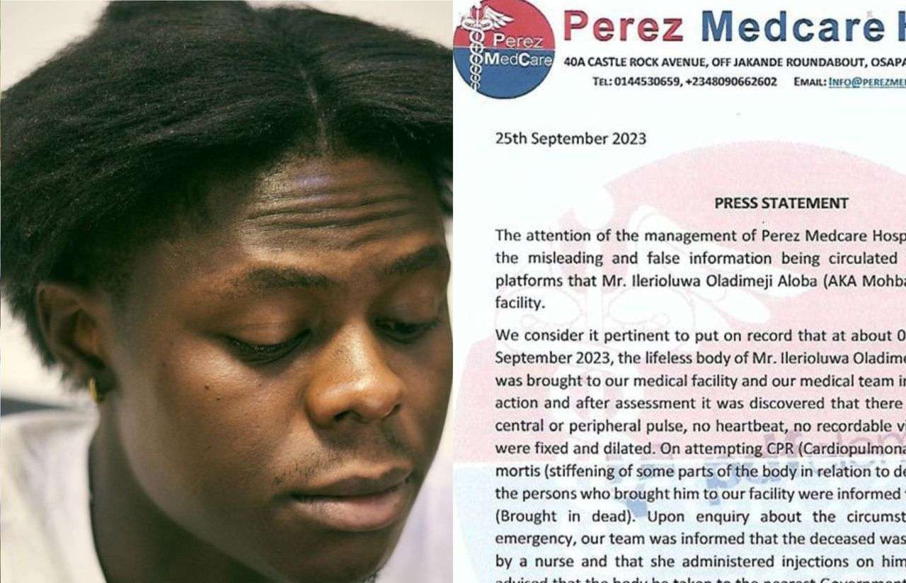 Mohbad was brought in dead — Lagos Hospital