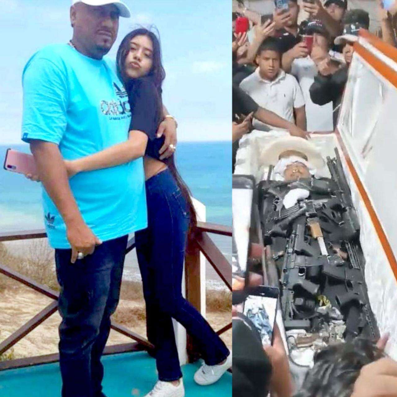 'Drug cartel boss' buried with massive guns to 'defend himself in the afterlife'

