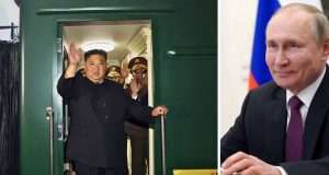 Kim Jong Un enters Russia on armoured train for meeting with Putin Kim Jong Un enters Russia on armoured train for meeting with Putin