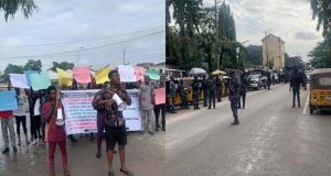 Video: Police teargas, disperse protesting UNILAG students Police teargas, disperse protesting UNILAG students