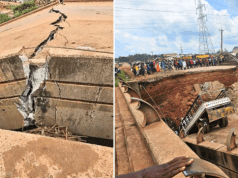 Overhead bridge collapses in Enugu