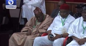 Tribunal Judgement: Ganduje, Keyamo, top APC chieftains spotted ”sleeping” Ganduje, Keyamo, top APC chieftains are spotted ''sleeping'' at Tribunal Judgement