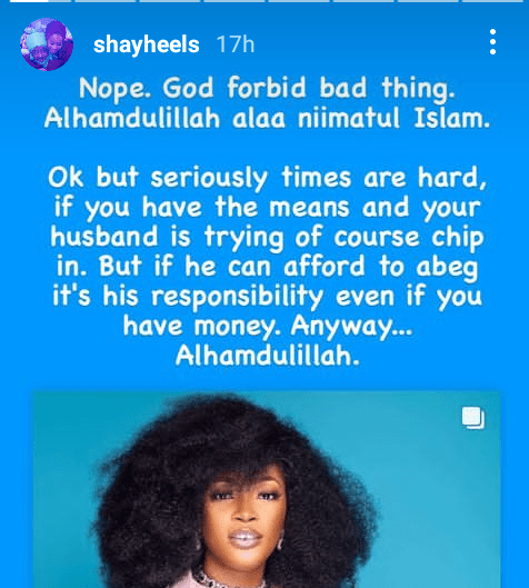 Former Emir of Kano's daughter also tackles Kiekie; it's a man's responsibility to pay house rent