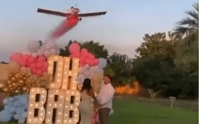 Horror moment plane crashes during gender reveal stunt