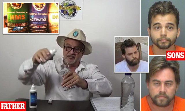 Florida 'church of healing' leader & sons jailed for selling bleach as a 'miracle cure' for COVID