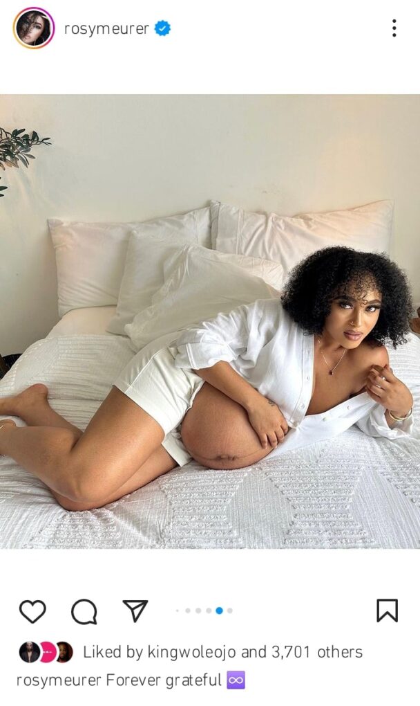 Rosy Meurer shares beautiful maternity photos