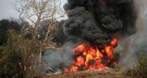 Fire allegedly kills 35 at Rivers illegal oil refining site Fire allegedly kills 35 at Rivers illegal oil refining site
