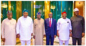 G-5 governors hold talks with Tinubu G-5 governors hold talks with Tinubu in Abuja