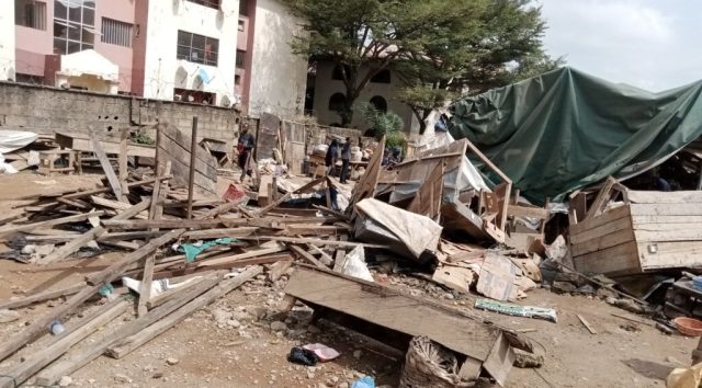 IMG_2773ladunliadisnews.com_ Part of Abuja COVID-19 market demolished on Wike's order