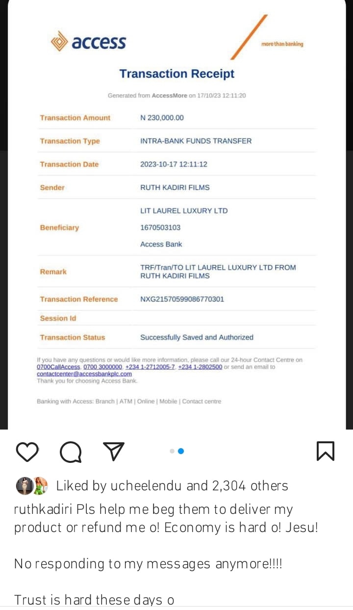 Ruth Kadiri cries out as she falls victim to a scam