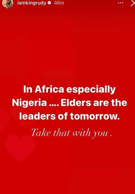 Elders are leaders of tomorrow in Africa - Rude Boy