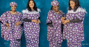 Toyin Abraham & Mo Bimpe twin in matching outfit Toyin Abraham & Mo Bimpe twin in matching outfit