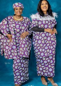 Toyin Abraham & Mo Bimpe twin in matching outfit 