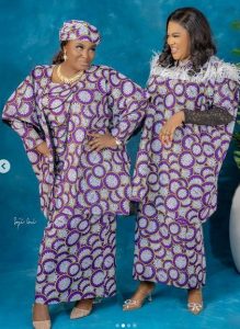 Toyin Abraham & Mo Bimpe twin in matching outfit 