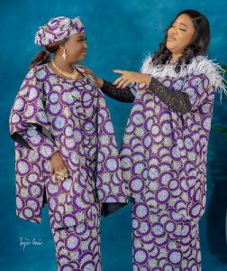 Toyin Abraham & Mo Bimpe twin in matching outfit 