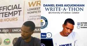 UNICAL student BEGINS 188-hour write-a-thon UNICAL student BEGINS 188-hour write-a-thon