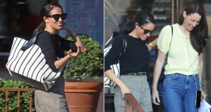 Photos: Meghan enjoys girls’ day out with friend Meghan enjoys girls' day out with friend
