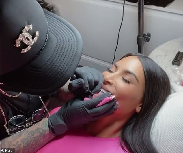 Kim Kardashian reveals secret lip tattoo she got
