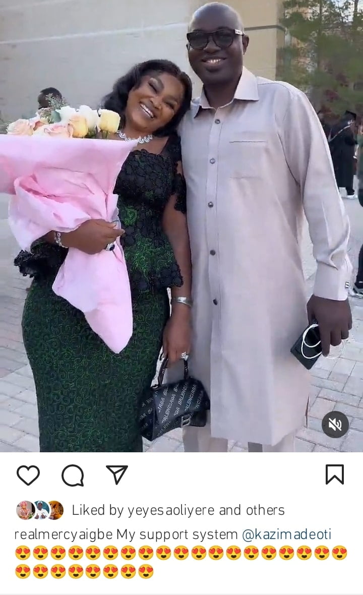 Mercy Aigbe gushes over her husband, Kazim Adeoti