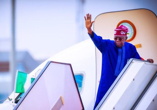 President-Tinubuladunliadisnews.com_ Tinubu leaves Abuja for COP28, Dubai
