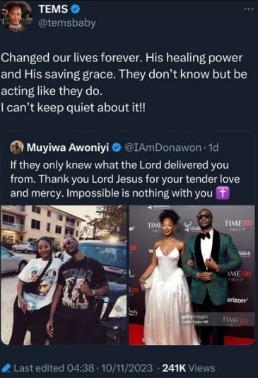 He healed & saved me - Singer Tems talks about God's power

