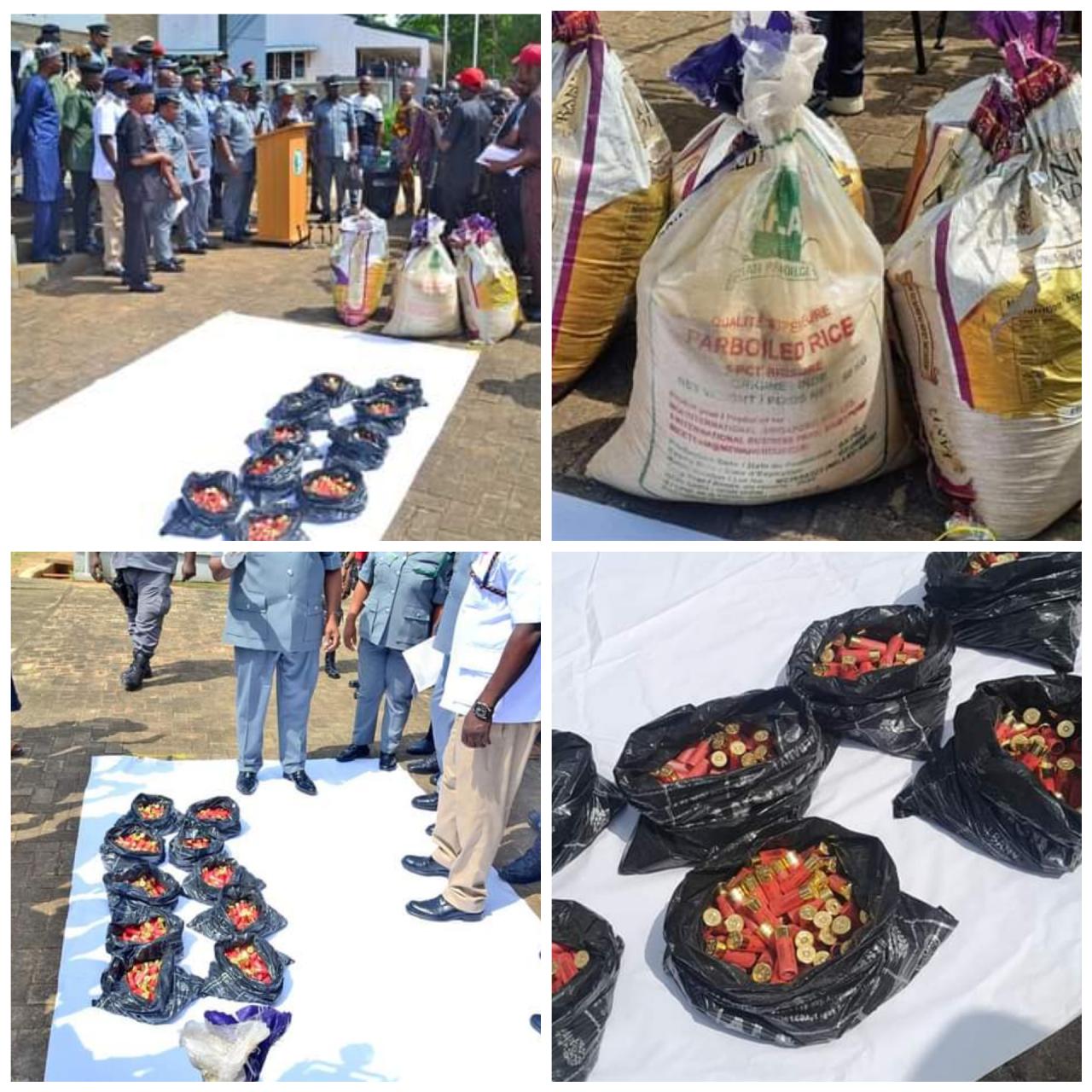 Customs uncovers 975 ammunition rounds inside bags of rice in Ogun