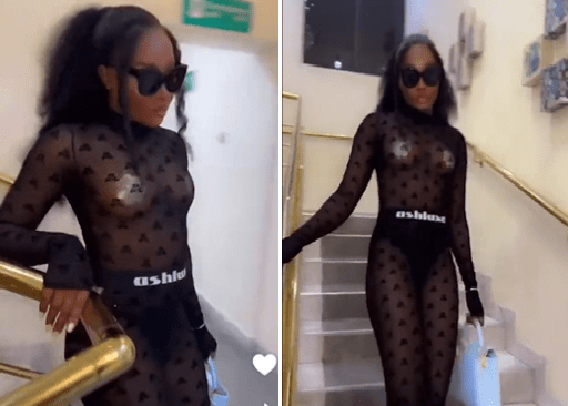 Ilebaye steps put braless