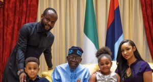 Adorable photos of Tinubu with his son, Seyi, daughter in-law and their kids Adorable photos of Tinubu with his son, Seyi, daughter in-law and their kids