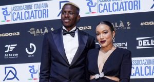Victor Osimhen attended AIC Oscar del Calcio Awards with his partner Beautiful photo of Victor Osimhen & partner