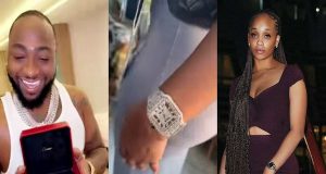 Davido gifts cousin diamond wristwatch for being his best staff Davido gifts cousin diamond wristwatch for being his best staff