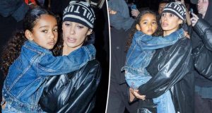 Kanye West’s wife sweetly cradles his daughter Chicago Kanye West's wife sweetly cradles his daughter Chicago