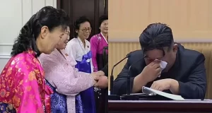 Kim Jong Un CRIES in front of thousands of women as he calls on them to have more children Kim Jong Un CRIES in front of thousands of women as he calls on them to have more children