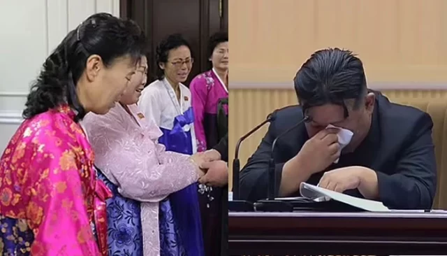 Kim Jong Un CRIES in front of thousands of women as he calls on them to have more children