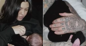 Kourtney Kardashian and Travis Barker share first look at their baby boy ourtney Kardashian and Travis Barker share first look at their baby boy