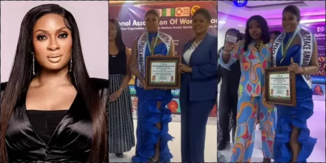 May Edochie HONOURED with a Peace award May Edochie HONOURED with a Peace award