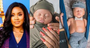 Uche Ogbodo celebrates son at ONE month old Uche Ogbodo celebrates son at ONE month old
