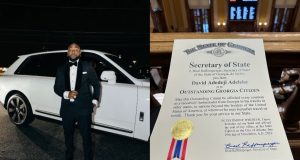 Davido honoured as Outstanding Georgia Citizen in the U.S Davido honoured as Outstanding Georgia Citizen in the U.S