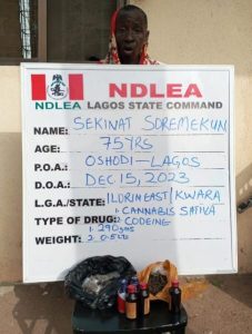 NDLEA arrests 75-year-old grandma for drugs trafficking