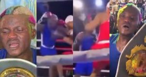 Portable defeats Charles Okocha in boxing fight Portable beats Charles Okocha in celebrity boxing fight