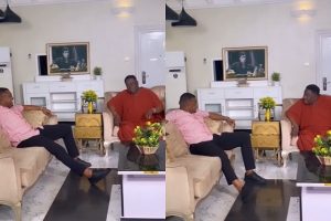 Ailing actor Mr Ibu RETURNS home from hospital