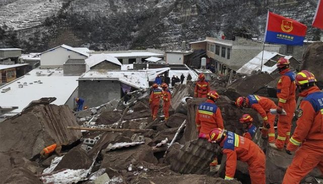 At least 47 people are buried alive in Chinese landslide At least 47 people are buried alive in Chinese landslide