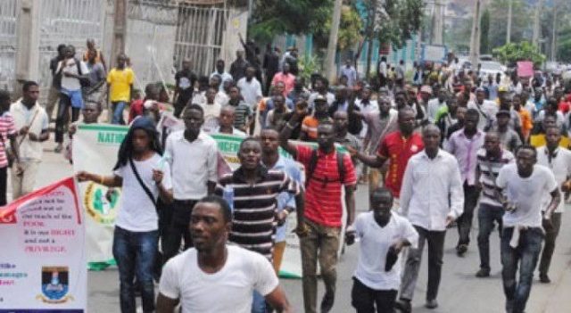 FUTA protest FUTA students shut down institution over