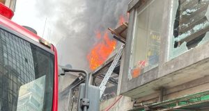 Fire breaks out at Mandilas building, Lagos Island Fire breaks out at Mandilas building, Lagos Island